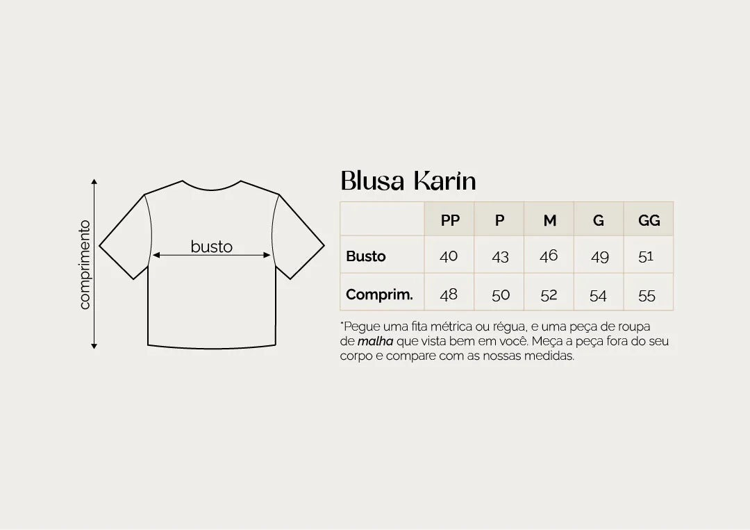 Blusa Karin Red Algodão