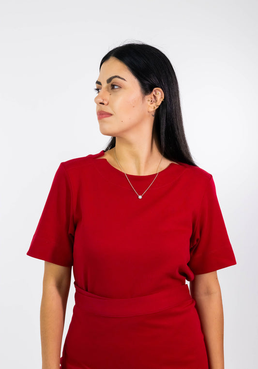 Blusa Karin Red Algodão